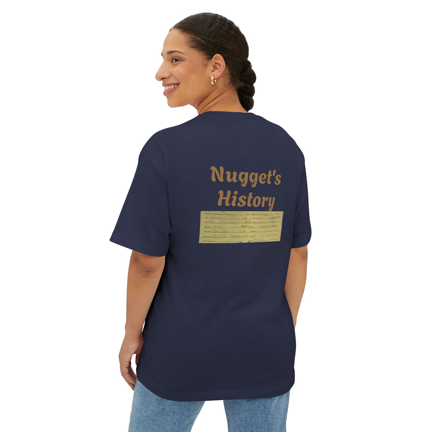 Nugget Dog Lover Oversized Tee, Funny Pet Shirt, Unisex Animal Tee, Casual Dog Owner Gift, Comfortable Boxy T-Shirt