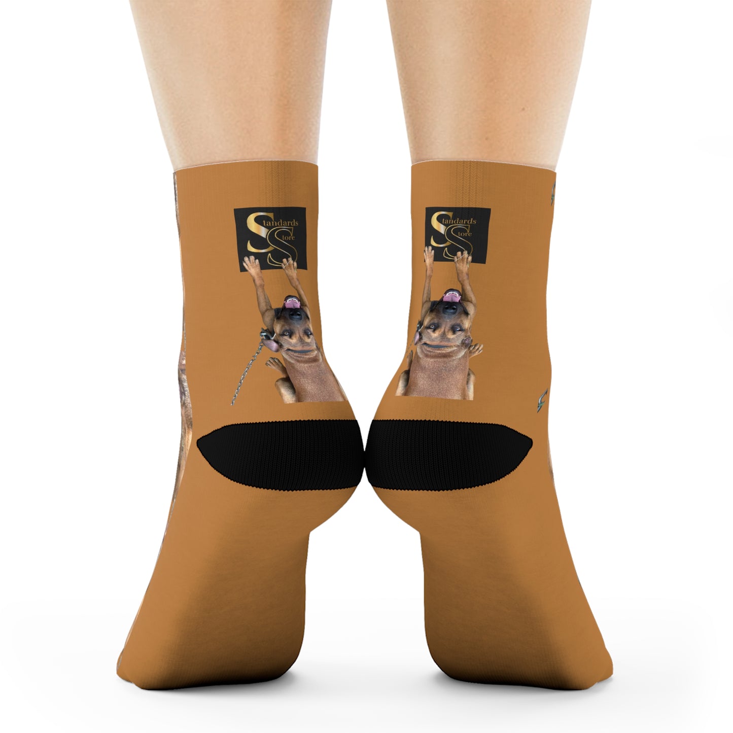 Brown Suga APBT Face Crew Socks — Funny APBT Portrait Socks