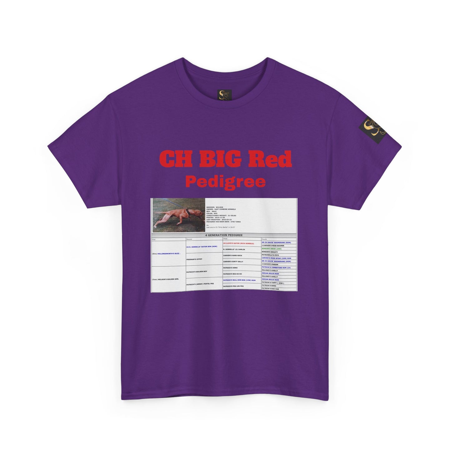 History T‑Shirt — "CH BIG Red" Pedigree Graphic Tee