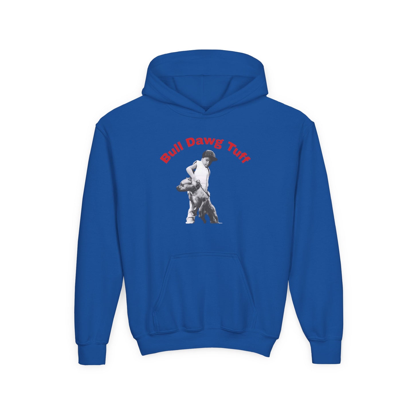 Youth Hoodie — "Bull Dawg Tuff" Graphic Sweatshirt