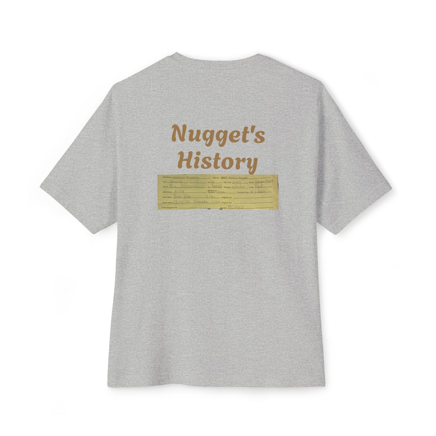 Nugget Dog Lover Oversized Tee, Funny Pet Shirt, Unisex Animal Tee, Casual Dog Owner Gift, Comfortable Boxy T-Shirt