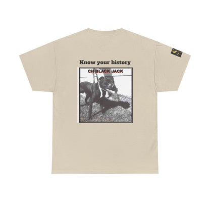 T-Shirt — "CH Black Jack" Pedigree Graphic Tee (Know Your History)