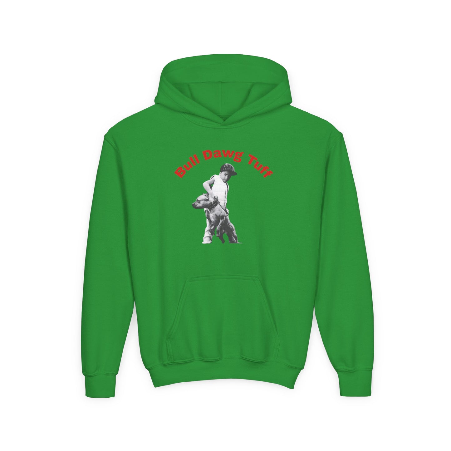 Youth Hoodie — "Bull Dawg Tuff" Graphic Sweatshirt