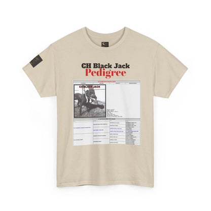 T-Shirt — "CH Black Jack" Pedigree Graphic Tee (Know Your History)