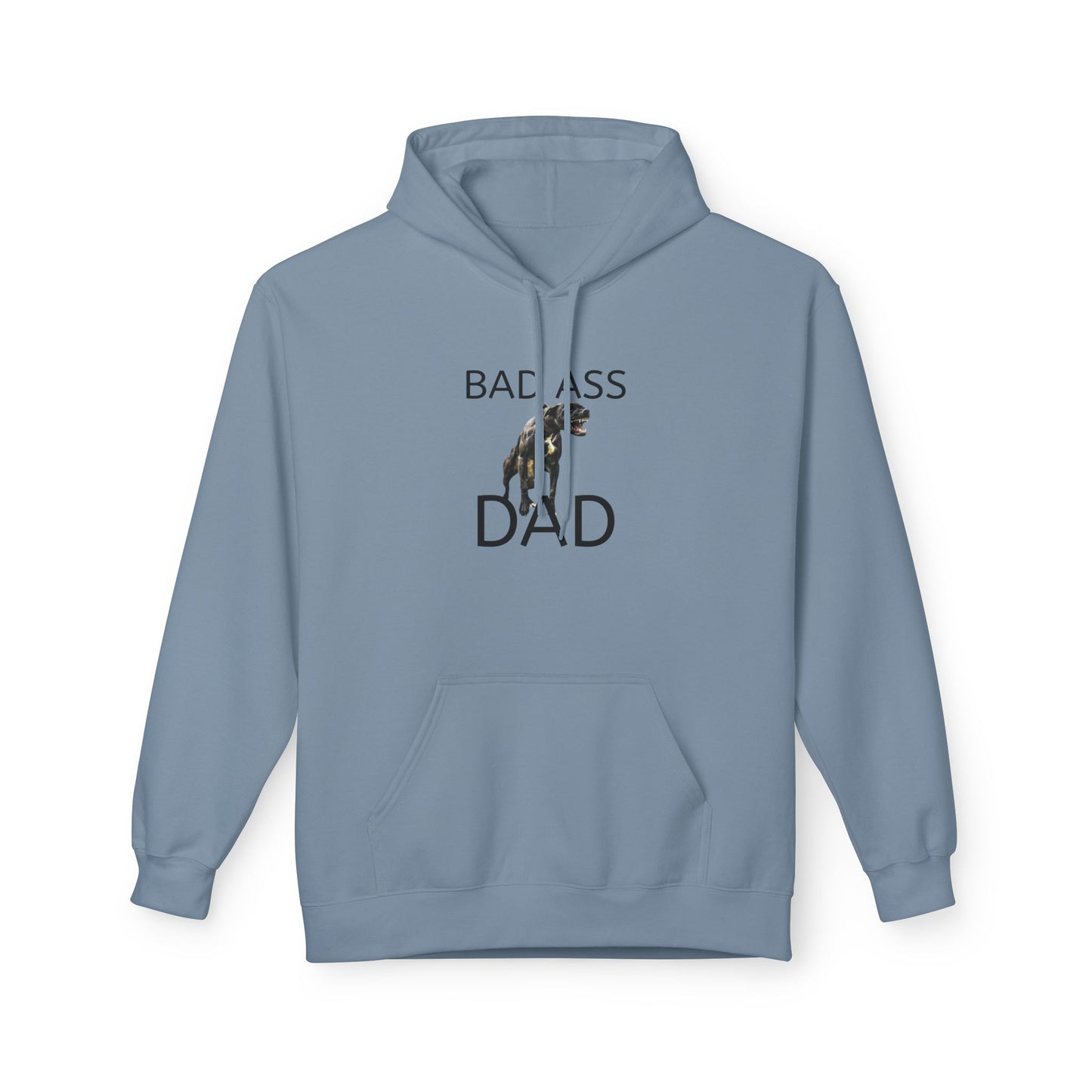 Badass Dad Hoodie — Graphic Father’s Day Pullover with Dog Silhouette