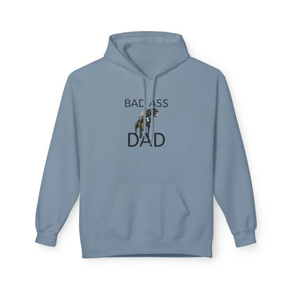 Badass Dad Hoodie — Graphic Father’s Day Pullover with Dog Silhouette