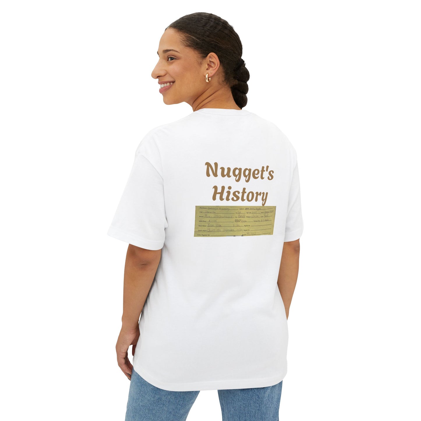 Nugget Dog Lover Oversized Tee, Funny Pet Shirt, Unisex Animal Tee, Casual Dog Owner Gift, Comfortable Boxy T-Shirt