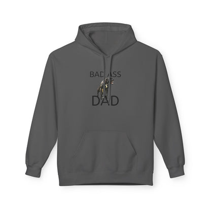 Badass Dad Hoodie — Graphic Father’s Day Pullover with Dog Silhouette