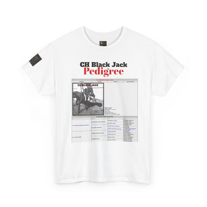 T-Shirt — "CH Black Jack" Pedigree Graphic Tee (Know Your History)