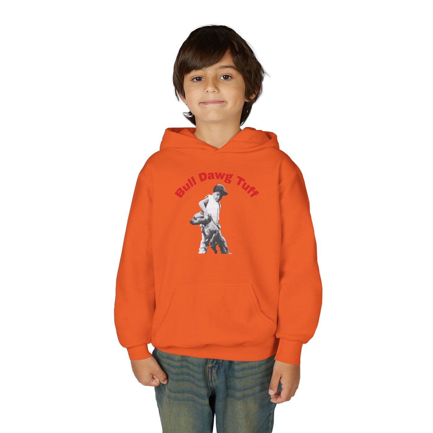 Youth Hoodie — "Bull Dawg Tuff" Graphic Sweatshirt