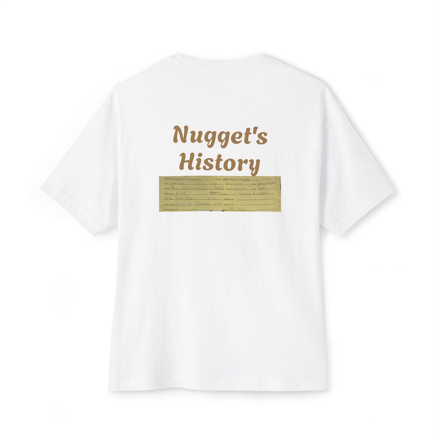 Nugget Dog Lover Oversized Tee, Funny Pet Shirt, Unisex Animal Tee, Casual Dog Owner Gift, Comfortable Boxy T-Shirt