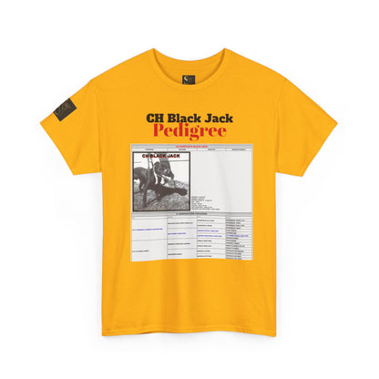 T-Shirt — "CH Black Jack" Pedigree Graphic Tee (Know Your History)