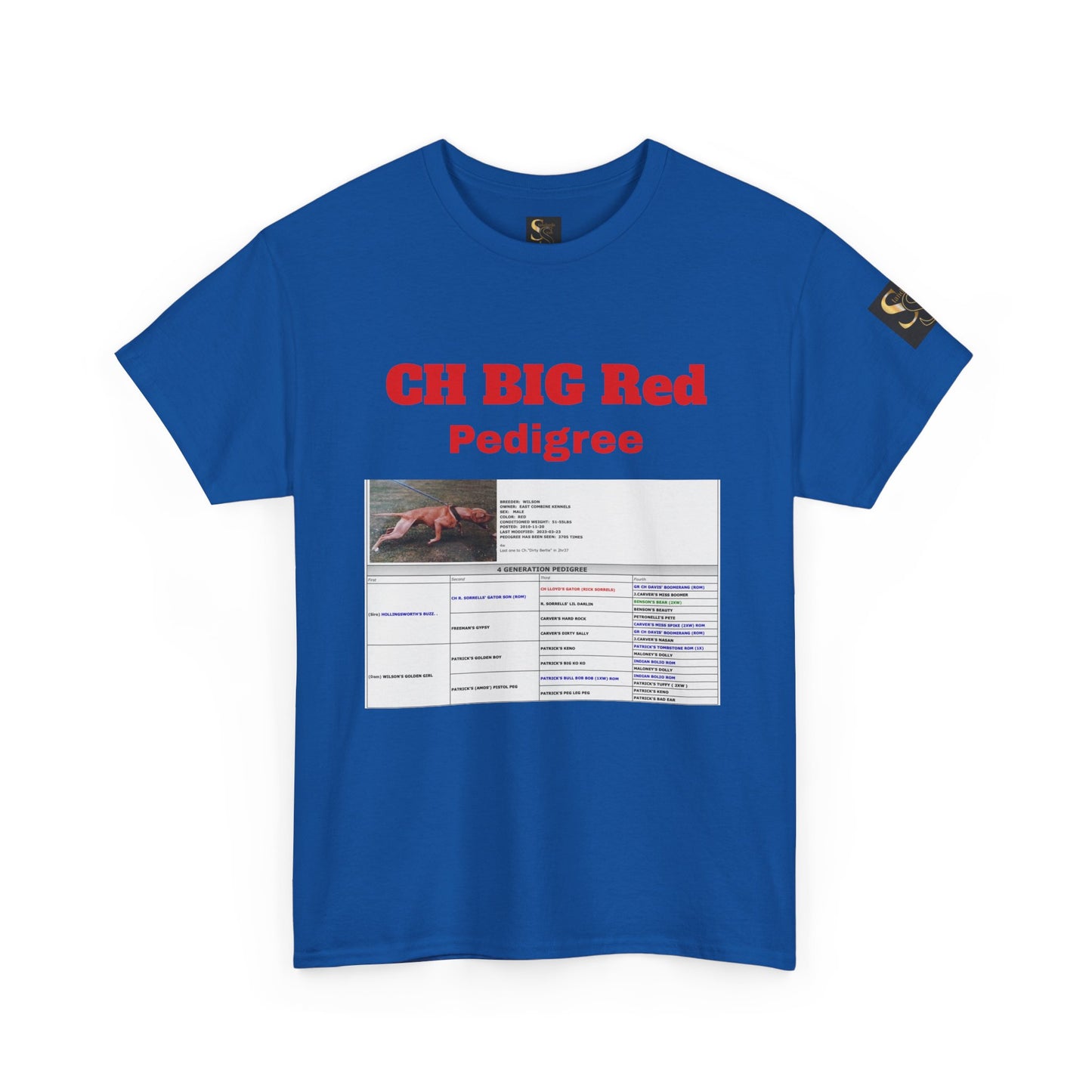 History T‑Shirt — "CH BIG Red" Pedigree Graphic Tee