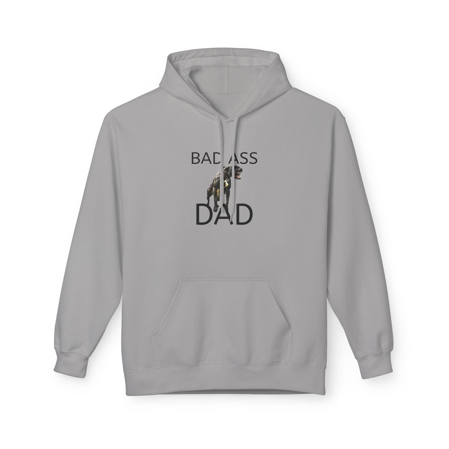 Badass Dad Hoodie — Graphic Father’s Day Pullover with Dog Silhouette