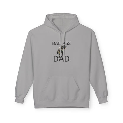Badass Dad Hoodie — Graphic Father’s Day Pullover with Dog Silhouette