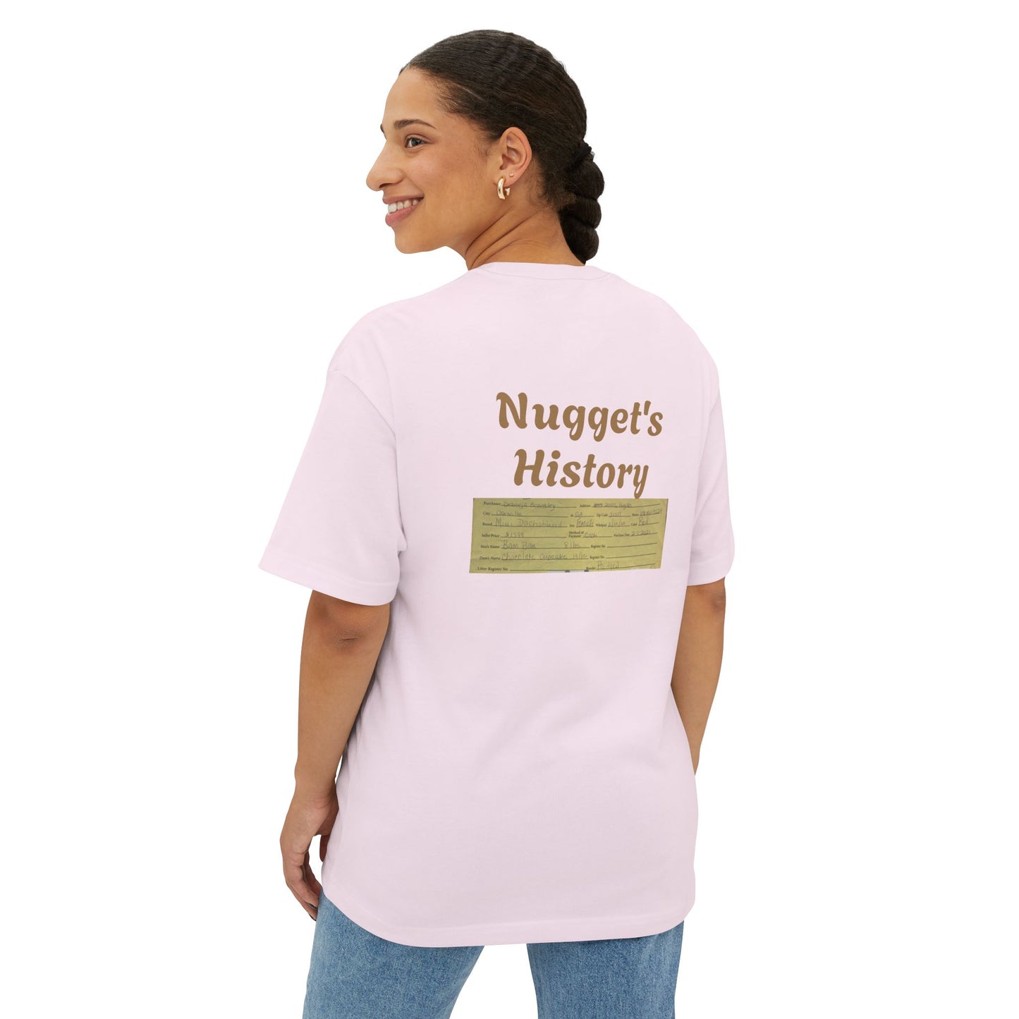 Nugget Dog Lover Oversized Tee, Funny Pet Shirt, Unisex Animal Tee, Casual Dog Owner Gift, Comfortable Boxy T-Shirt