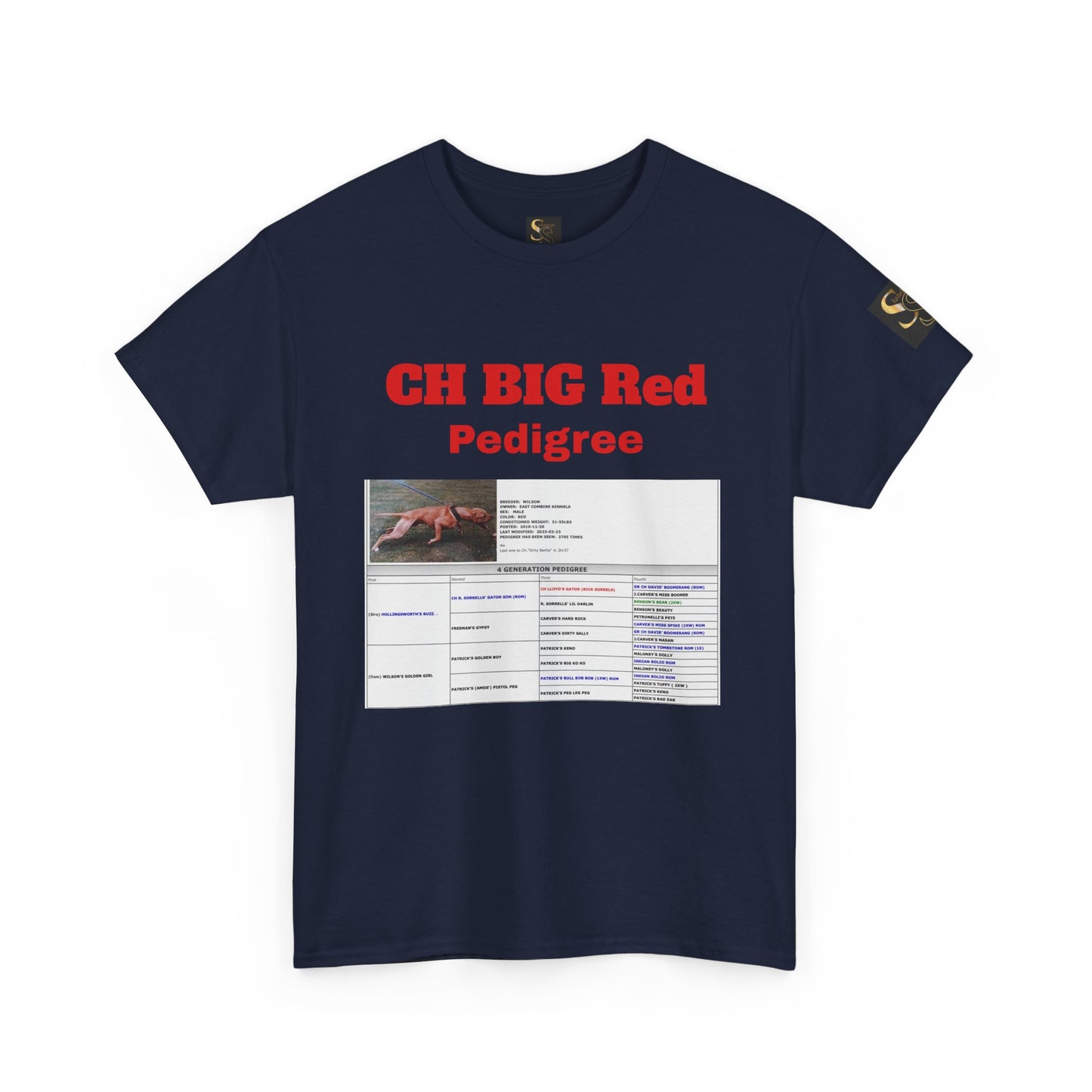 History T‑Shirt — "CH BIG Red" Pedigree Graphic Tee