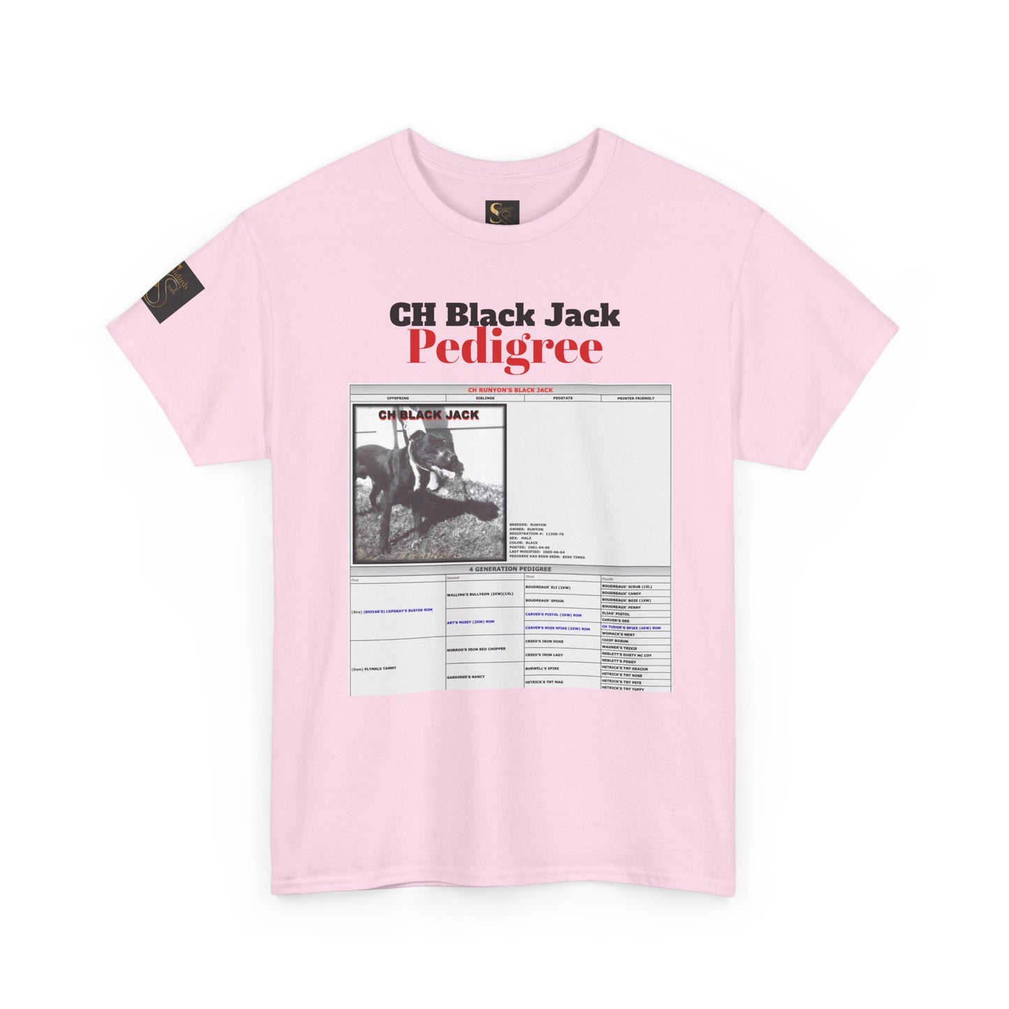 T-Shirt — "CH Black Jack" Pedigree Graphic Tee (Know Your History)