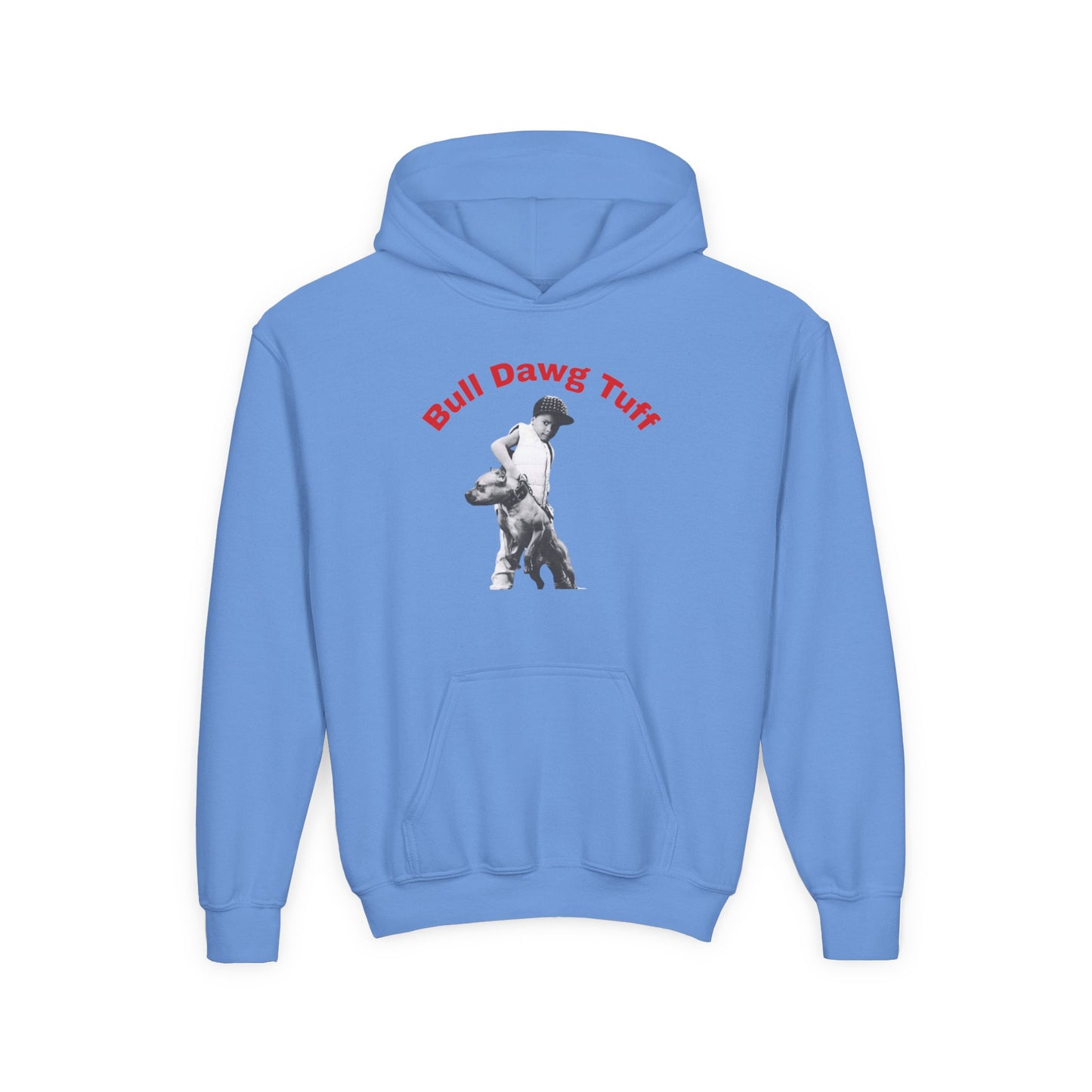 Youth Hoodie — "Bull Dawg Tuff" Graphic Sweatshirt