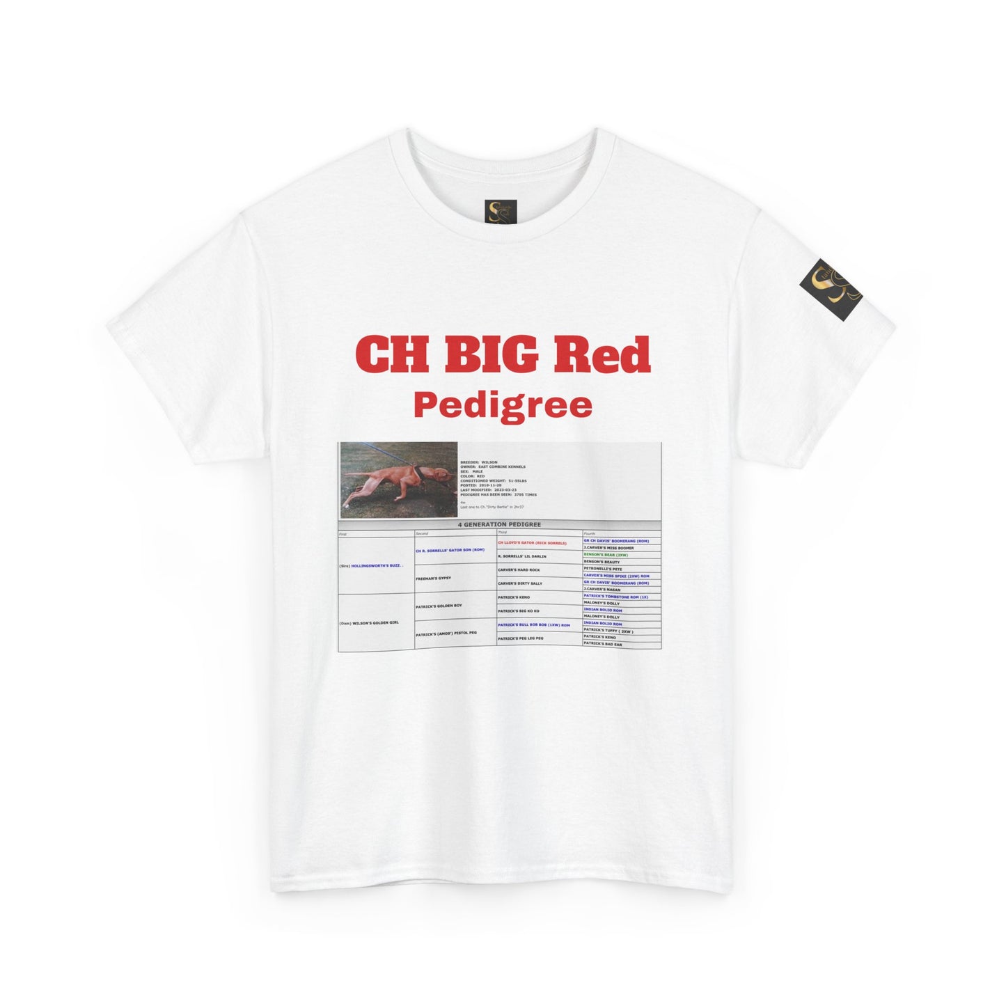 History T‑Shirt — "CH BIG Red" Pedigree Graphic Tee