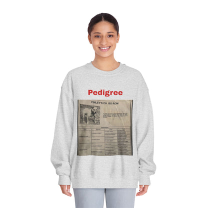 Pedigree History Crewneck Sweatshirt — Vintage Dog Pedigree Print