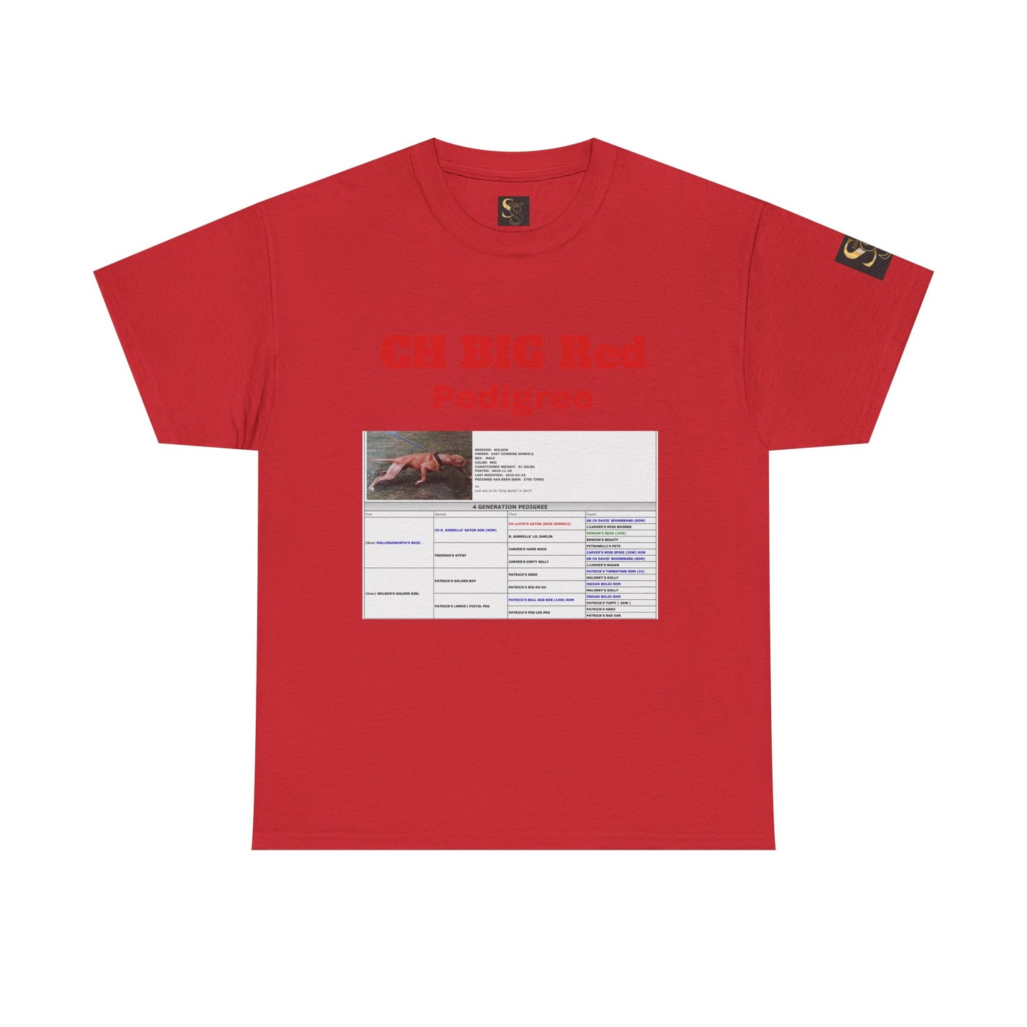 History T‑Shirt — "CH BIG Red" Pedigree Graphic Tee