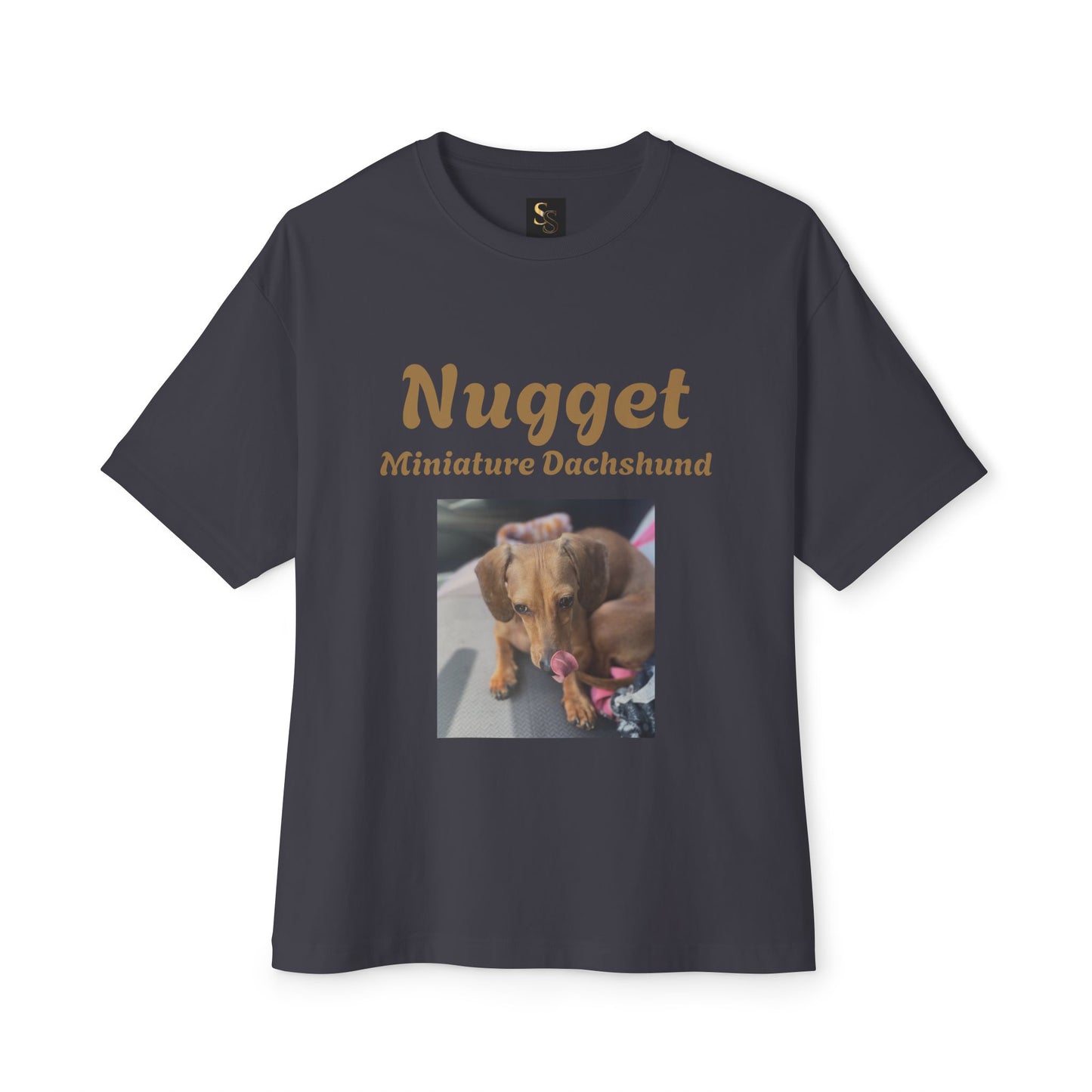 Nugget Dog Lover Oversized Tee, Funny Pet Shirt, Unisex Animal Tee, Casual Dog Owner Gift, Comfortable Boxy T-Shirt