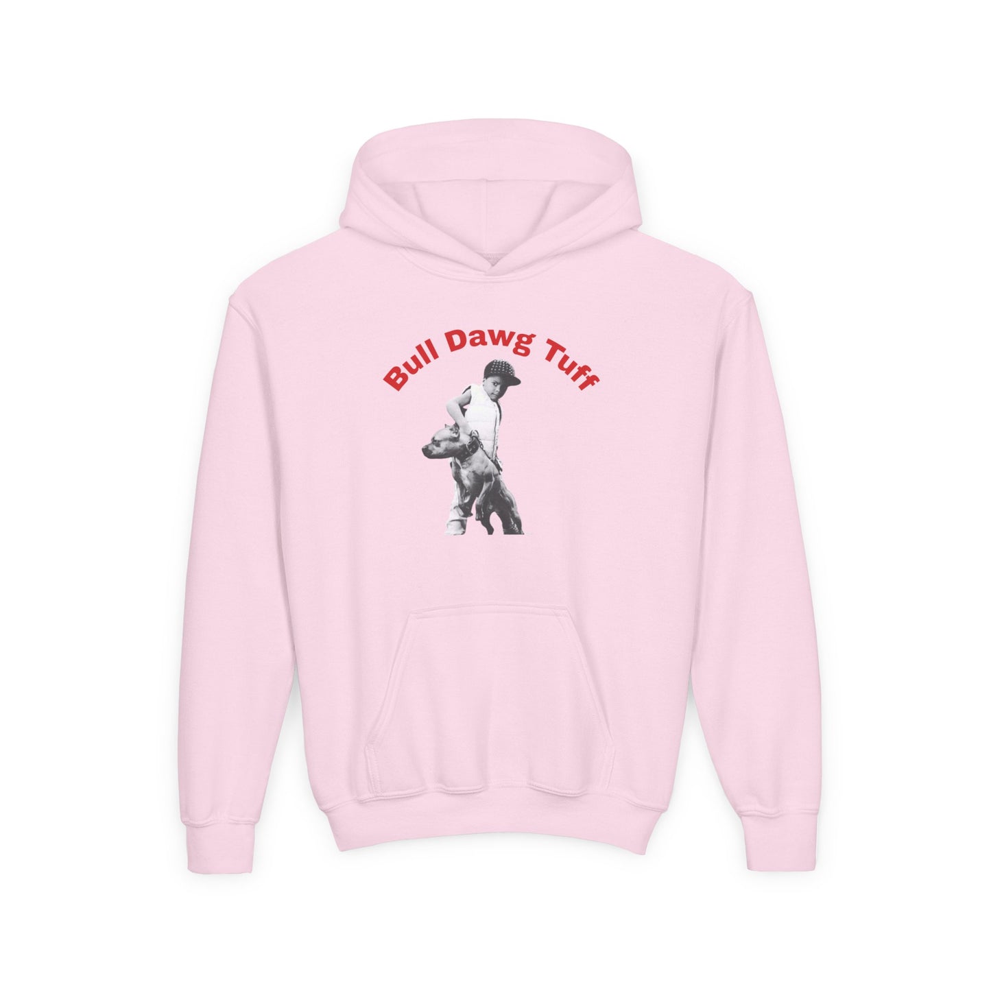Youth Hoodie — "Bull Dawg Tuff" Graphic Sweatshirt