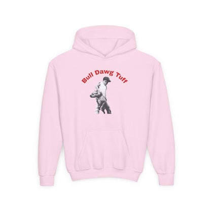 Youth Hoodie — "Bull Dawg Tuff" Graphic Sweatshirt