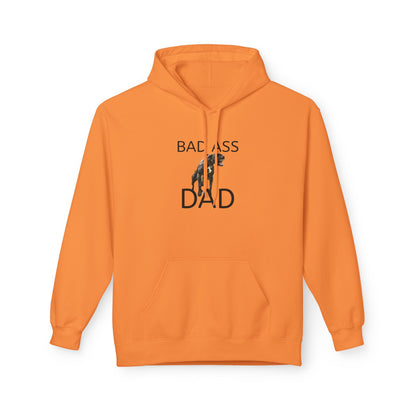 Badass Dad Hoodie — Graphic Father’s Day Pullover with Dog Silhouette