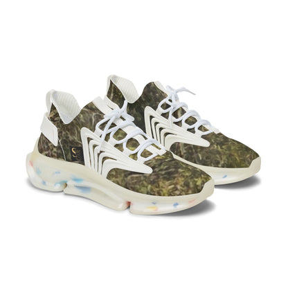 Women’s Mesh Sneakers — Olive Camo Athletic Shoes for Casual, Everyday Wear