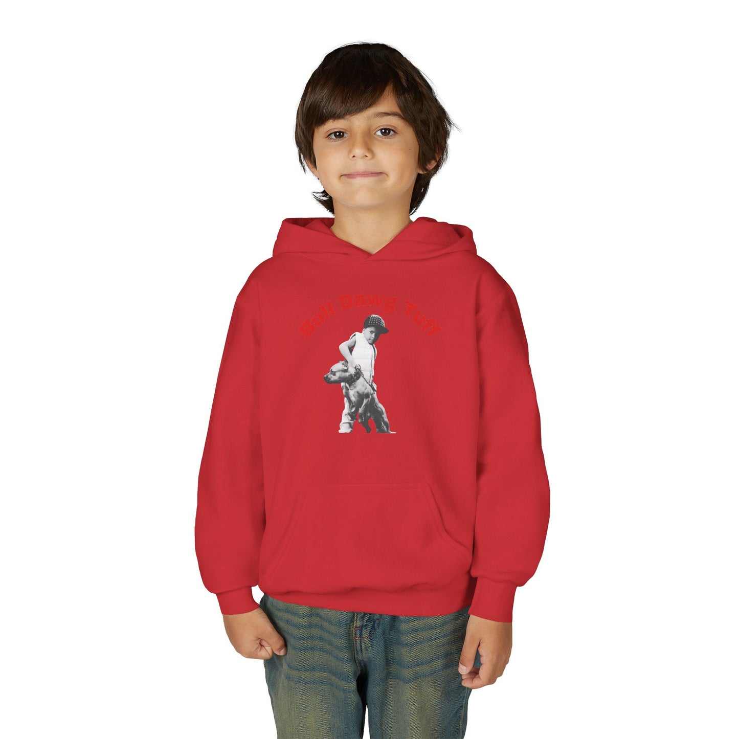 Youth Hoodie — "Bull Dawg Tuff" Graphic Sweatshirt