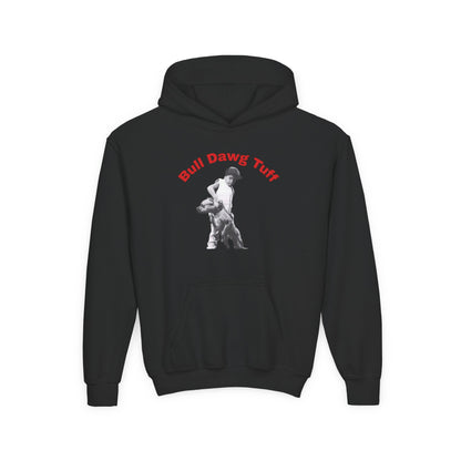Youth Hoodie — "Bull Dawg Tuff" Graphic Sweatshirt