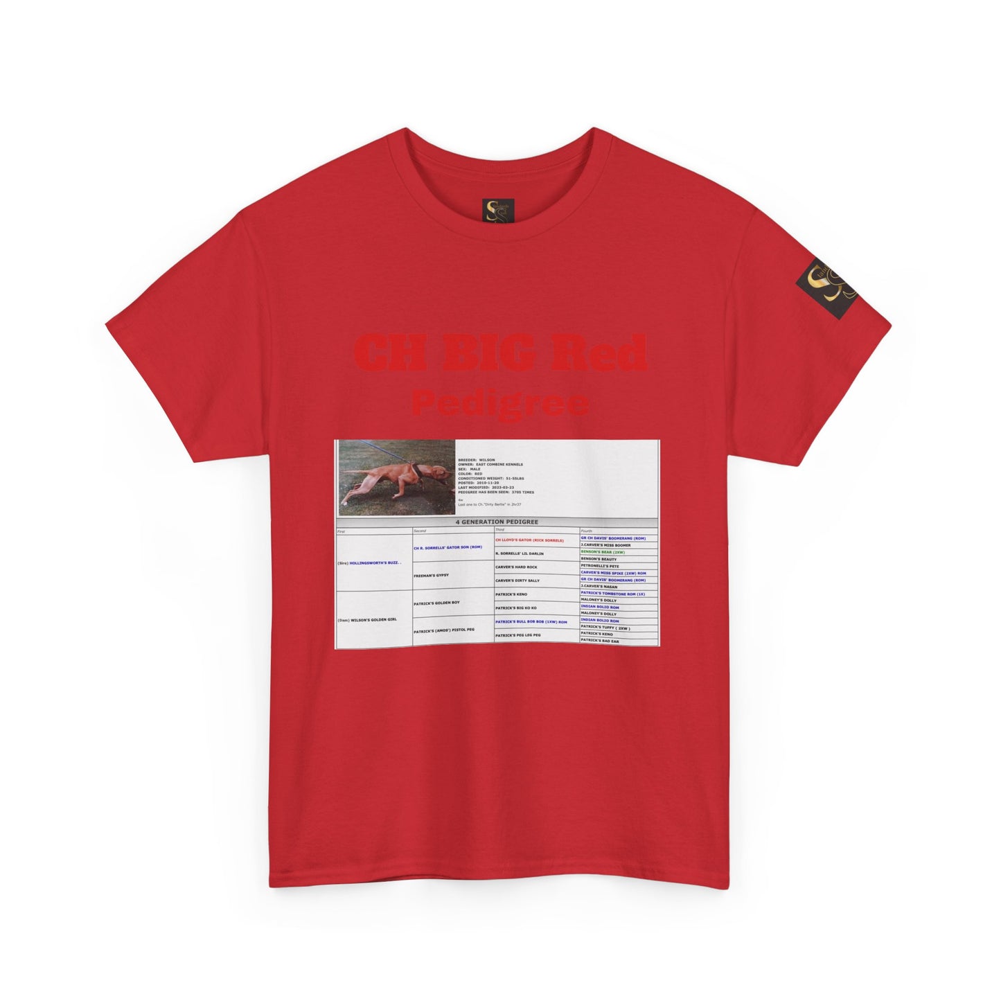 History T‑Shirt — "CH BIG Red" Pedigree Graphic Tee