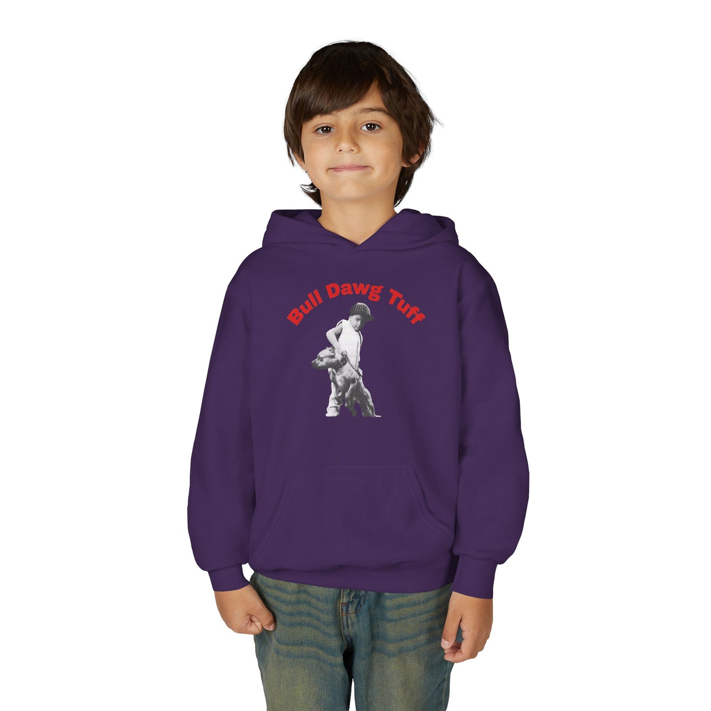Youth Hoodie — "Bull Dawg Tuff" Graphic Sweatshirt