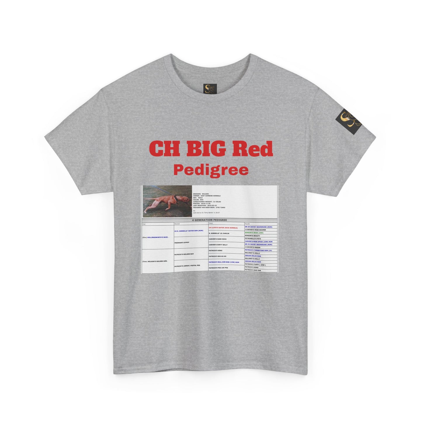 History T‑Shirt — "CH BIG Red" Pedigree Graphic Tee