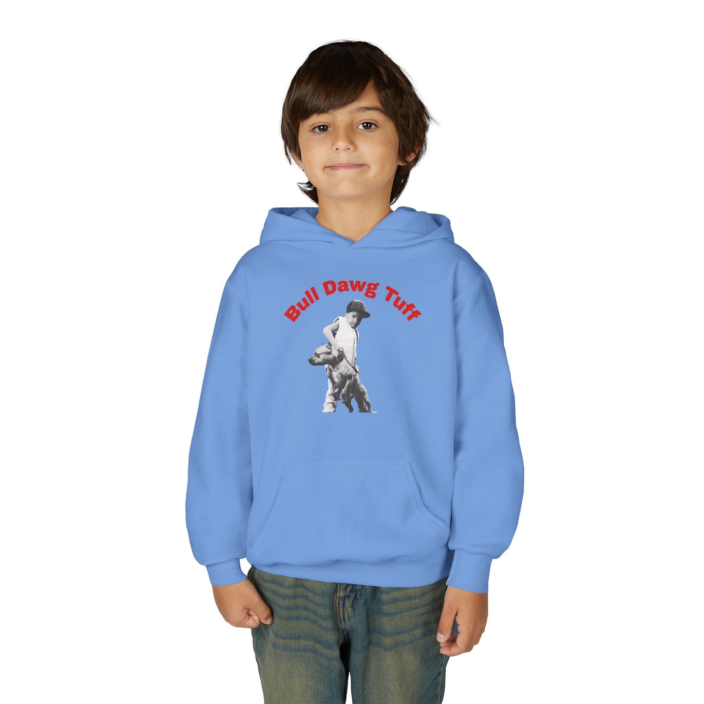 Youth Hoodie — "Bull Dawg Tuff" Graphic Sweatshirt
