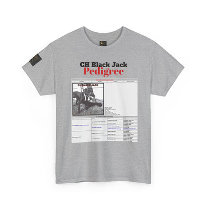 T-Shirt — "CH Black Jack" Pedigree Graphic Tee (Know Your History)