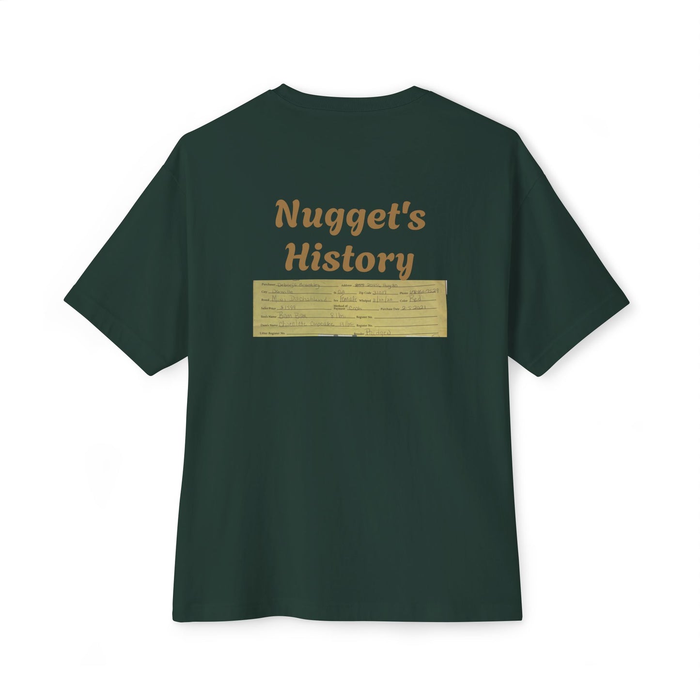 Nugget Dog Lover Oversized Tee, Funny Pet Shirt, Unisex Animal Tee, Casual Dog Owner Gift, Comfortable Boxy T-Shirt