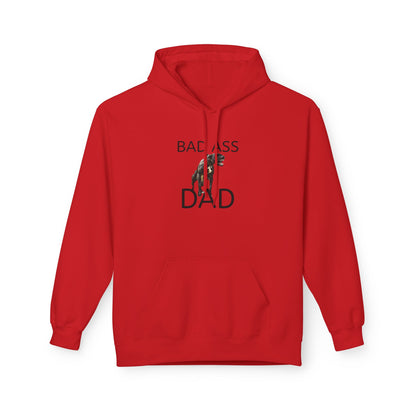 Badass Dad Hoodie — Graphic Father’s Day Pullover with Dog Silhouette