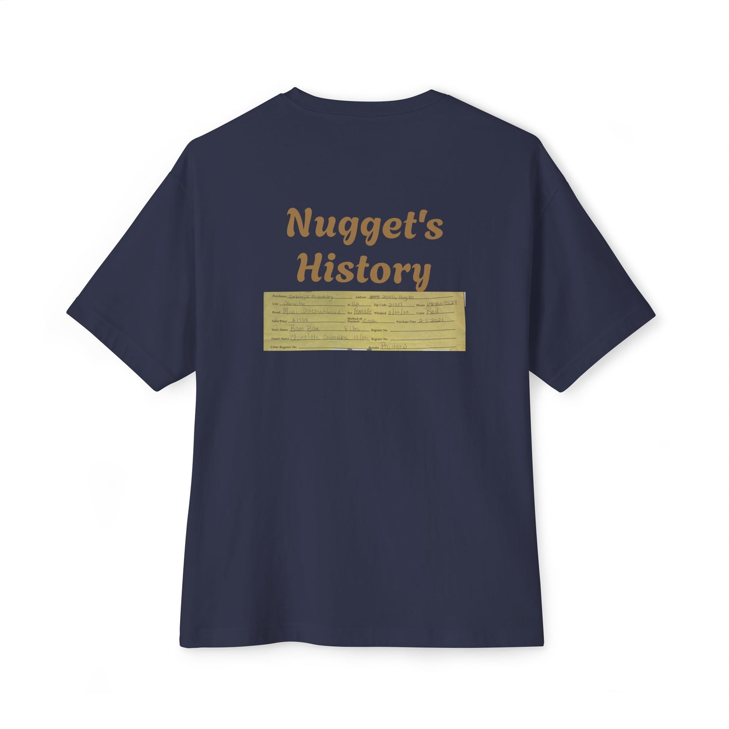 Nugget Dog Lover Oversized Tee, Funny Pet Shirt, Unisex Animal Tee, Casual Dog Owner Gift, Comfortable Boxy T-Shirt