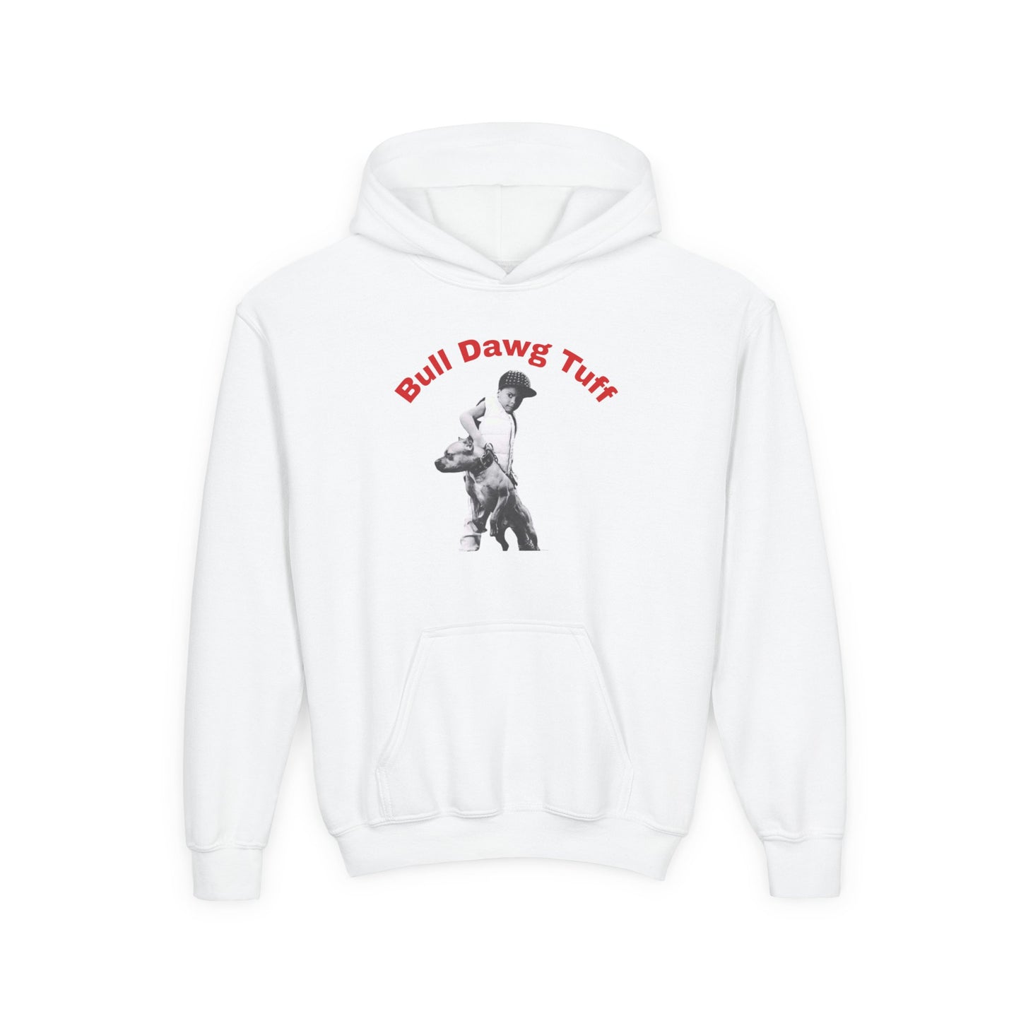 Youth Hoodie — "Bull Dawg Tuff" Graphic Sweatshirt