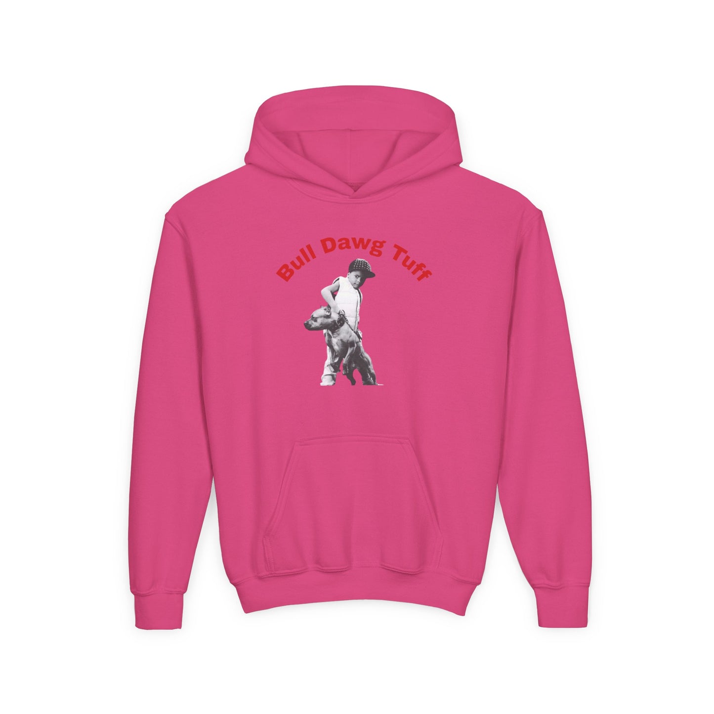 Youth Hoodie — "Bull Dawg Tuff" Graphic Sweatshirt