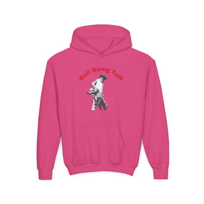 Youth Hoodie — "Bull Dawg Tuff" Graphic Sweatshirt