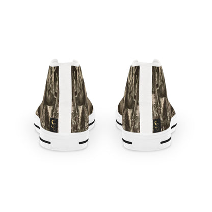 Pet Men's Camo High Top Sneakers, Stylish High Tops, Trendy Footwear, Casual Street Shoes, Unique Sneaker Designs, Outdoor Adventure Sneakers
