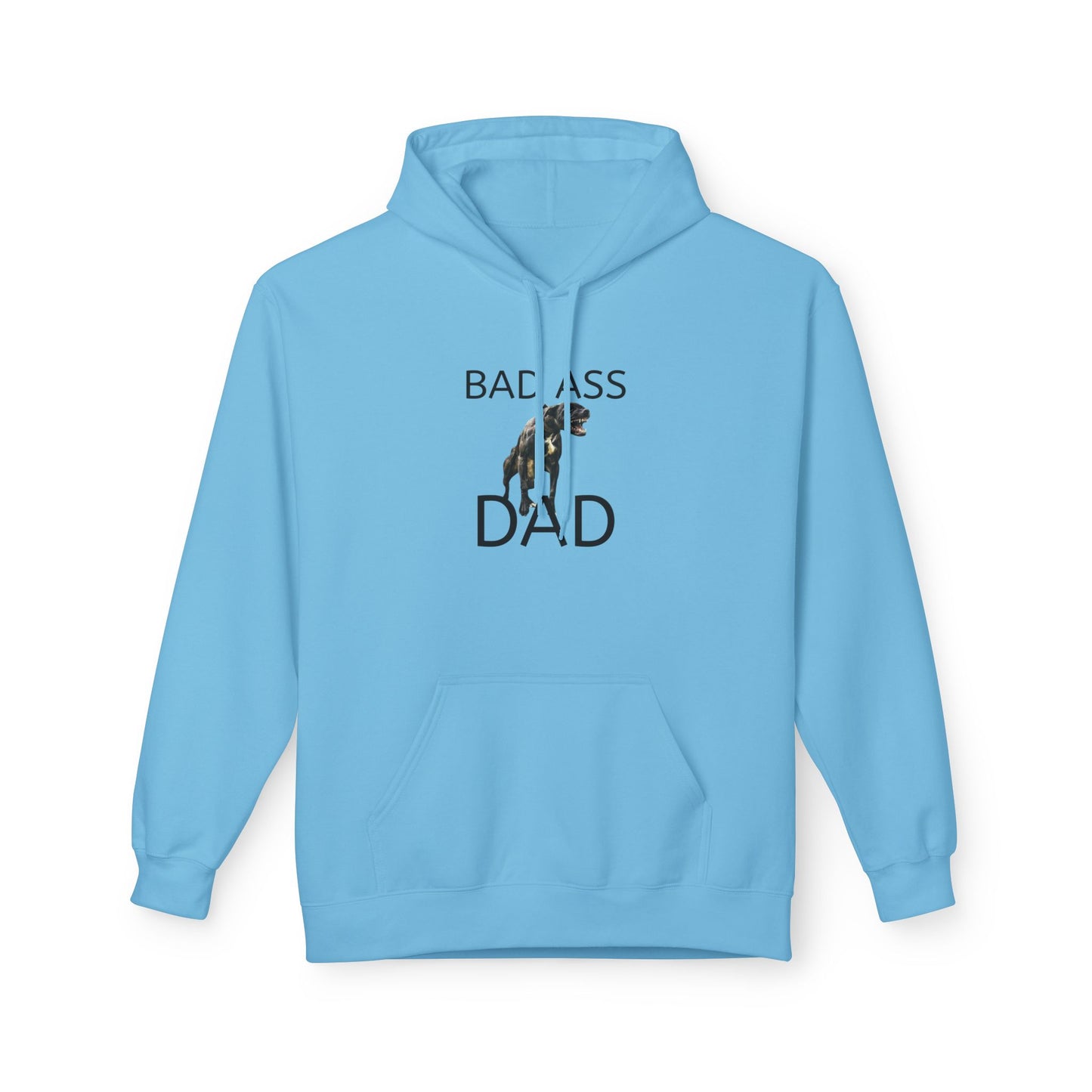 Badass Dad Hoodie — Graphic Father’s Day Pullover with Dog Silhouette