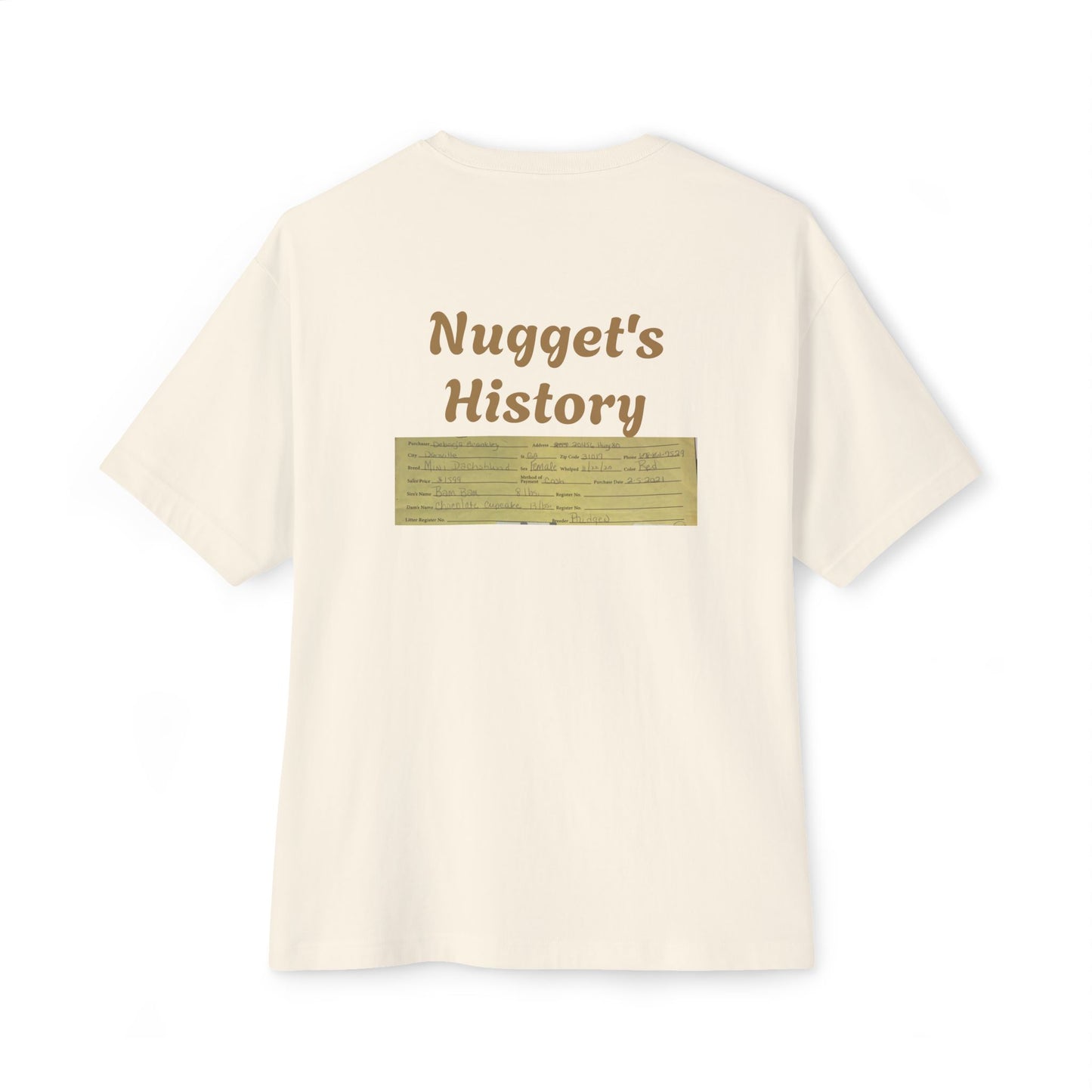 Nugget Dog Lover Oversized Tee, Funny Pet Shirt, Unisex Animal Tee, Casual Dog Owner Gift, Comfortable Boxy T-Shirt