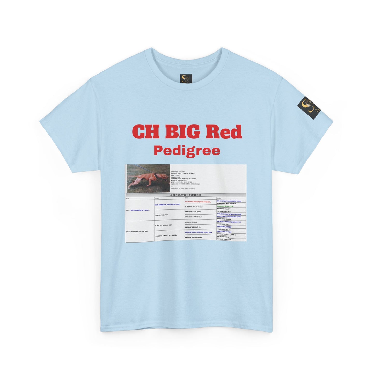 History T‑Shirt — "CH BIG Red" Pedigree Graphic Tee