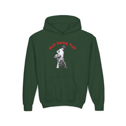 Youth Hoodie — "Bull Dawg Tuff" Graphic Sweatshirt