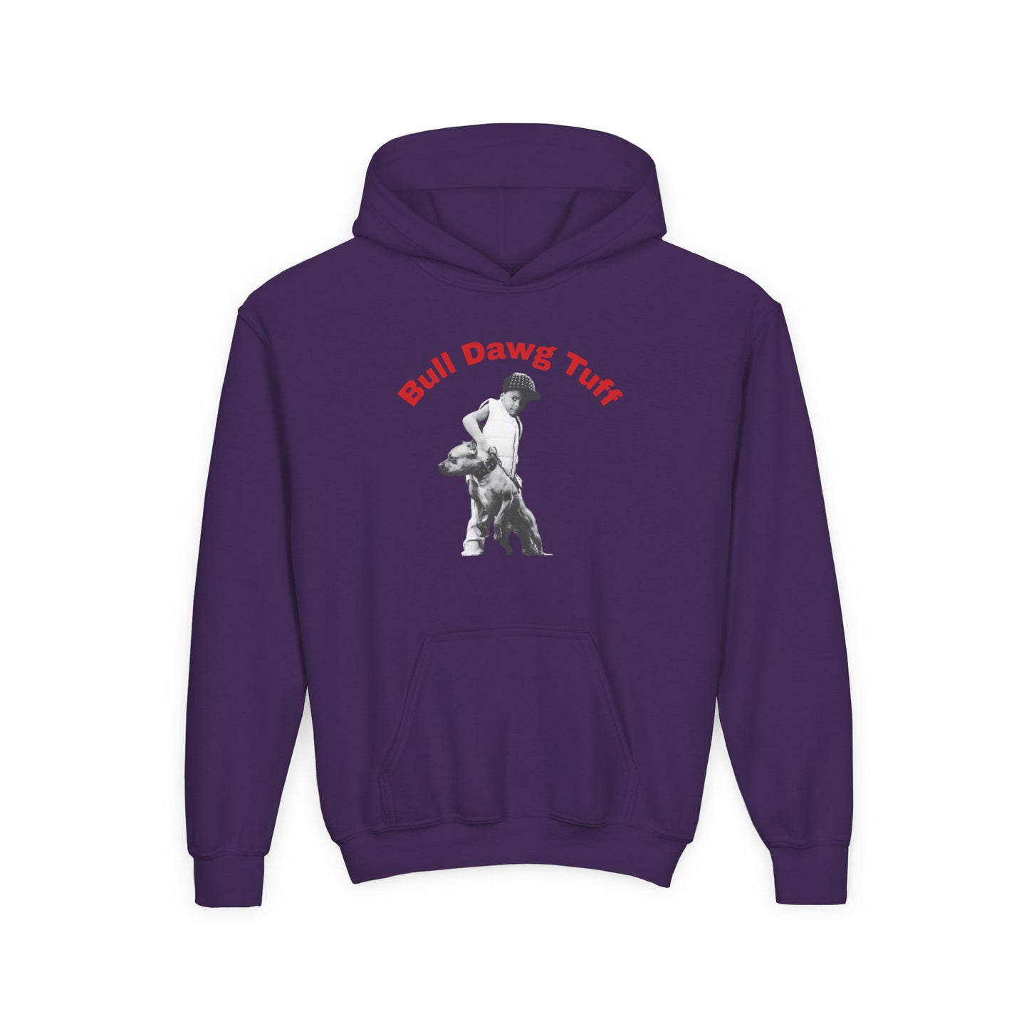 Youth Hoodie — "Bull Dawg Tuff" Graphic Sweatshirt